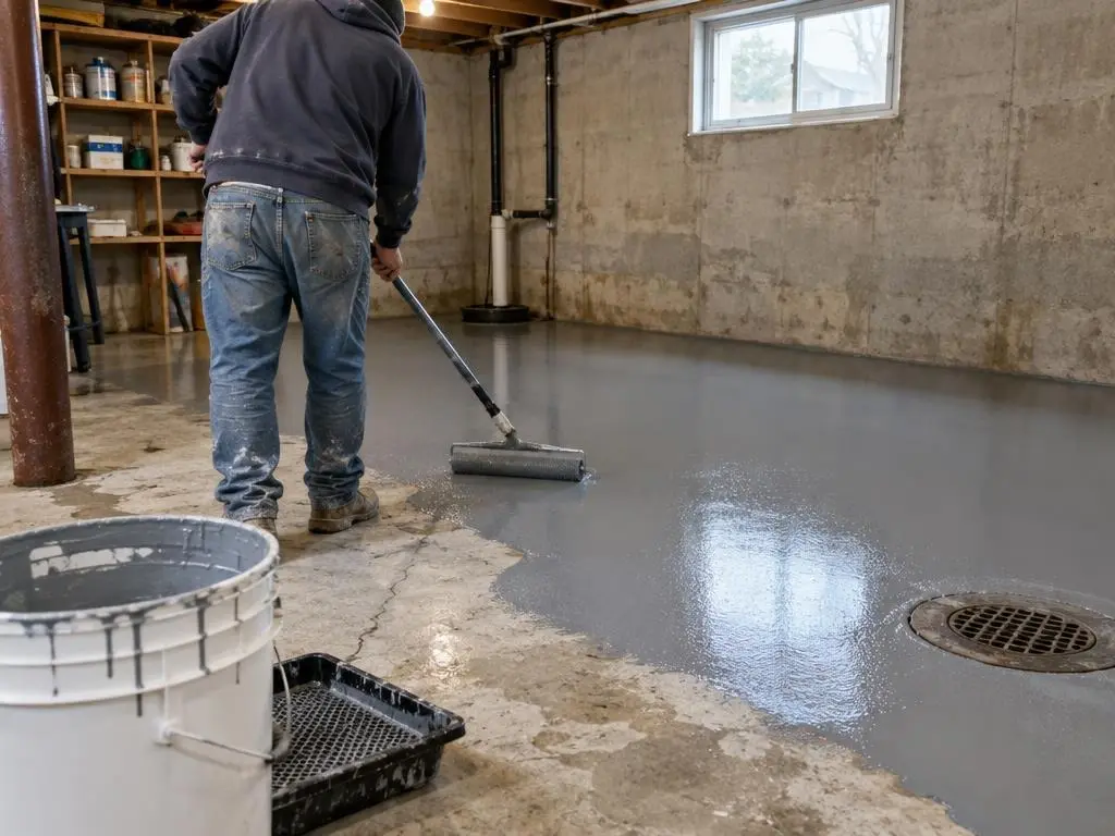 Basement Floor Coating in Dearborn, MI